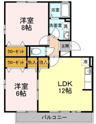 リビングタウン西崎　Ａ棟の物件間取画像